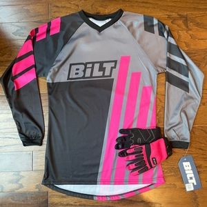 Bilt motocross jersey and gloves